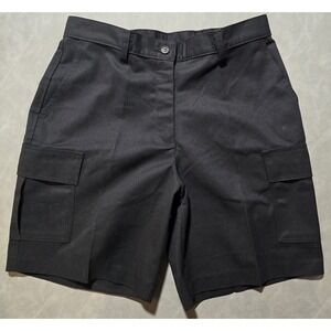 Edwards Women Sz‎ 8 Uniform Cargo Shorts Black Polyester Blend 8" Inseam 8473-10